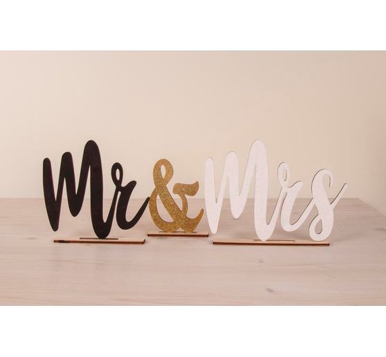 Holz-Schriftzug "Mr & Mrs"