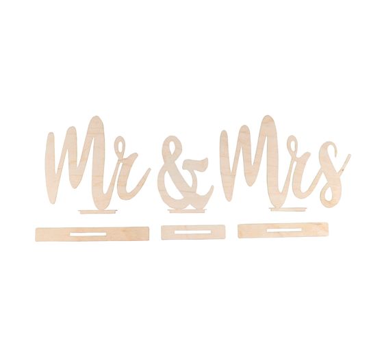 Schriftzug Mr&Mrs Dekoration Sperrholz Holz Hochzeit 