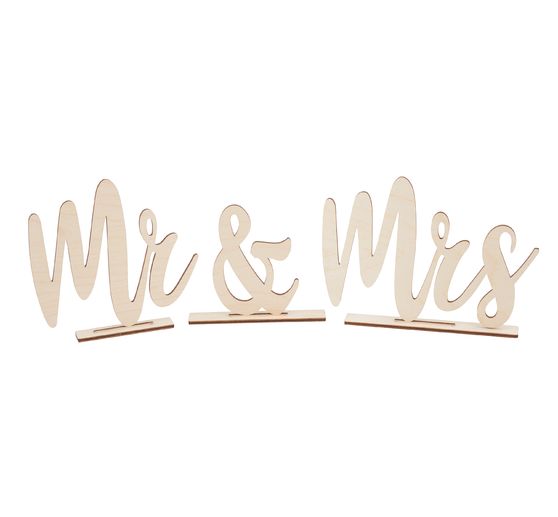 Holz-Schriftzug "Mr & Mrs"