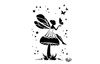 Schablone "Elfe und Schmetterling"