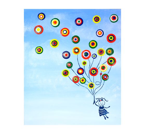 Schablone Blob Paint "Luftballon Mädchen"