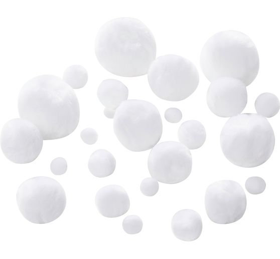 Pompons, Weiß
