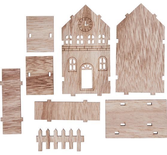 VBS Holzbausatz "Villa mit Zaun"