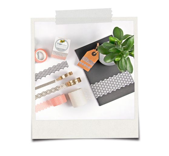 Washi-Dekor "Grau/Gold"