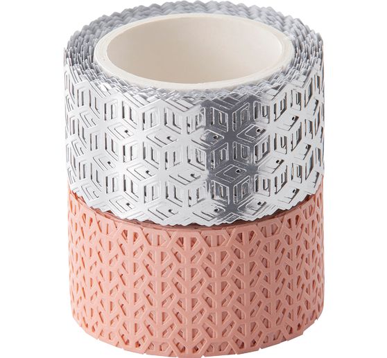 Washi-Dekor "Rosé/Silber"