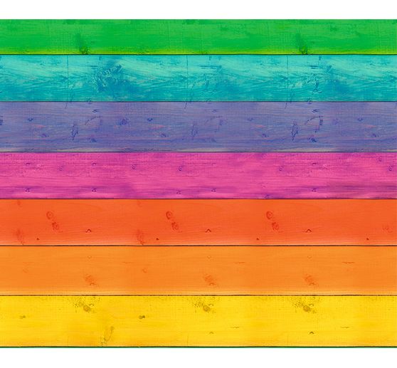 Motiv-Fotokarton "Holz Regenbogen"