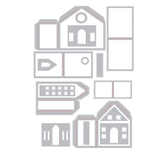 Sizzix Thinlits Stanzschablone "Paper Village"
