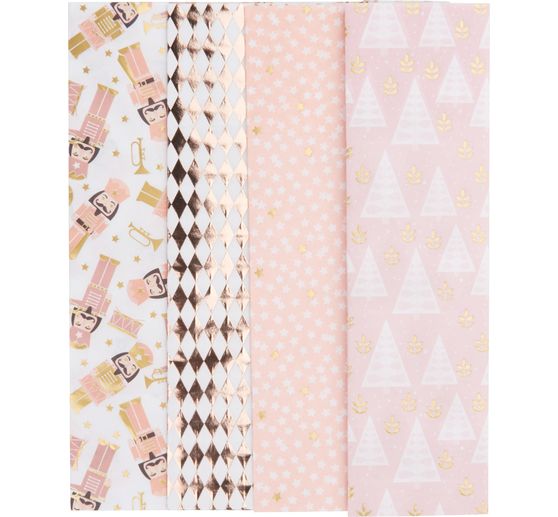 Decopatch Pocket Hot-Foil Collection "Weihnachten Pastell-Rosé"