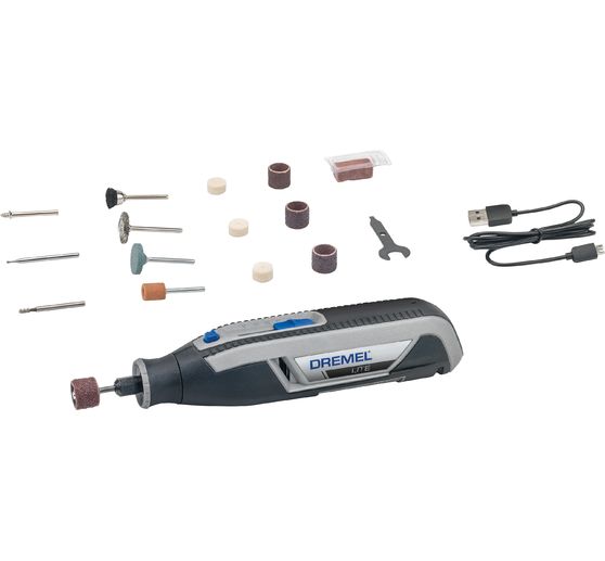 Dremel 7760 Lite, 15 tlg. Zubehör, Akku-Multitool, USB-Kabel