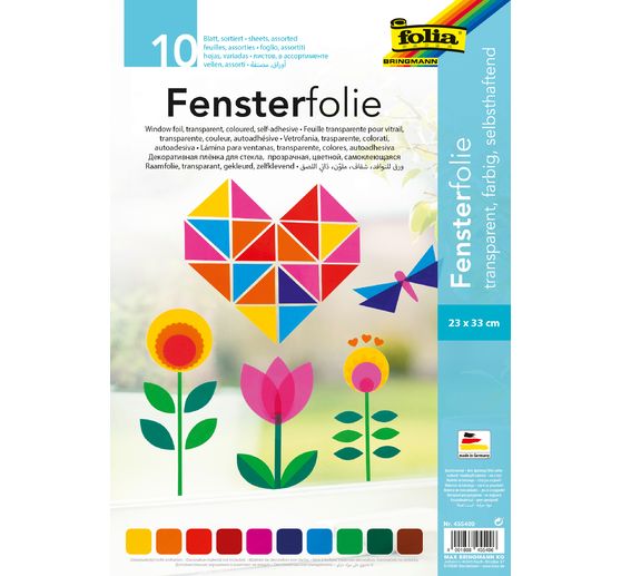 Fensterfolie, 10 Farben sortiert - VBS Hobby