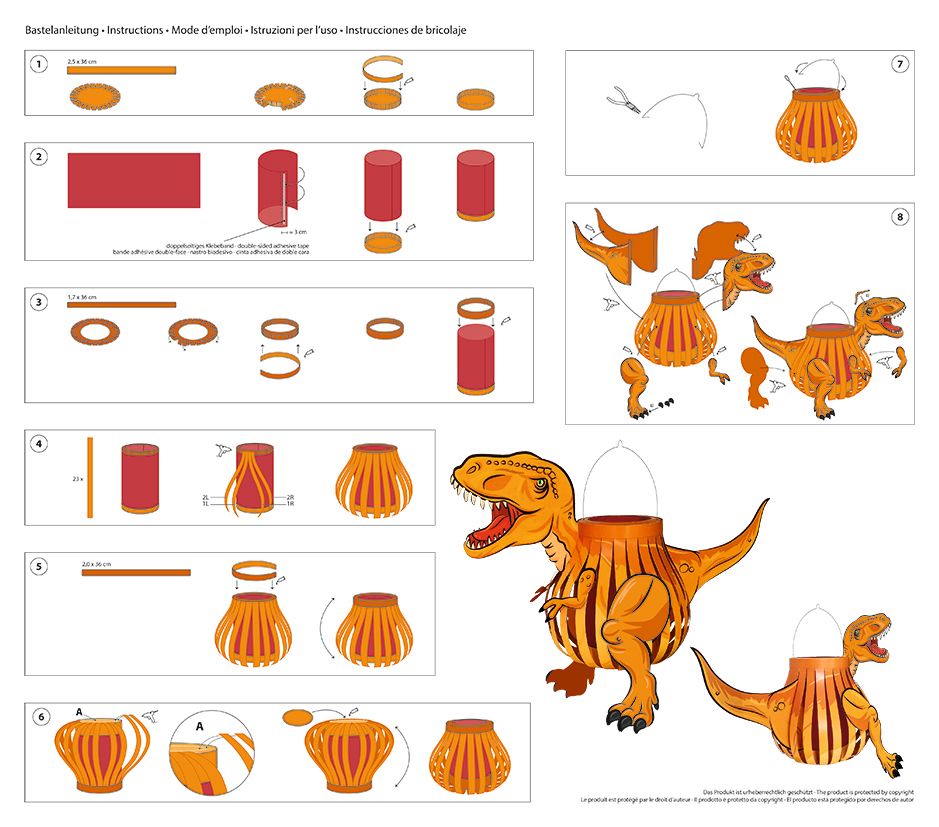 Laternen-Bastelset "T-Rex" | VBS Hobby Bastelshop