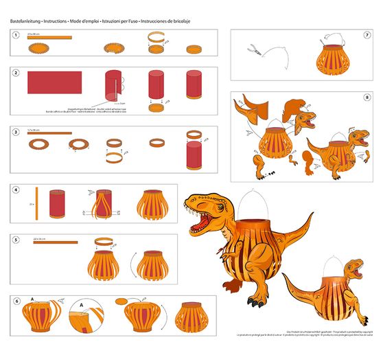 Laternen-Bastelset "T-Rex"