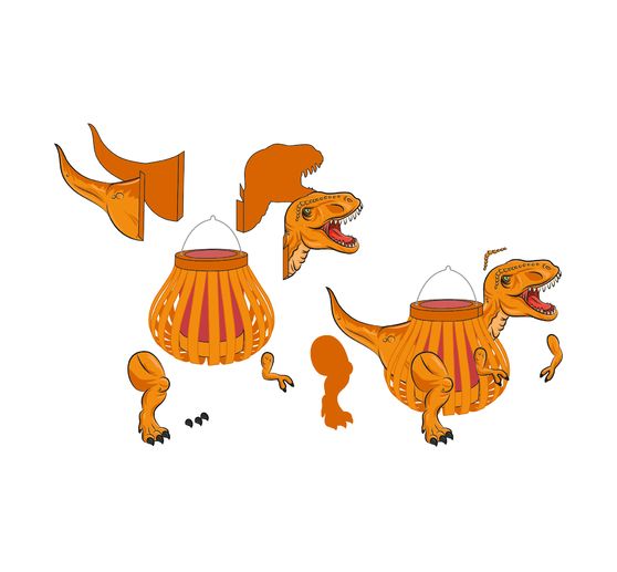 Laternen-Bastelset "T-Rex"