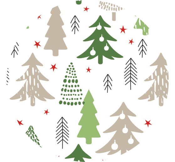 Motiv-Fotokarton "Weihnachtsbäume"