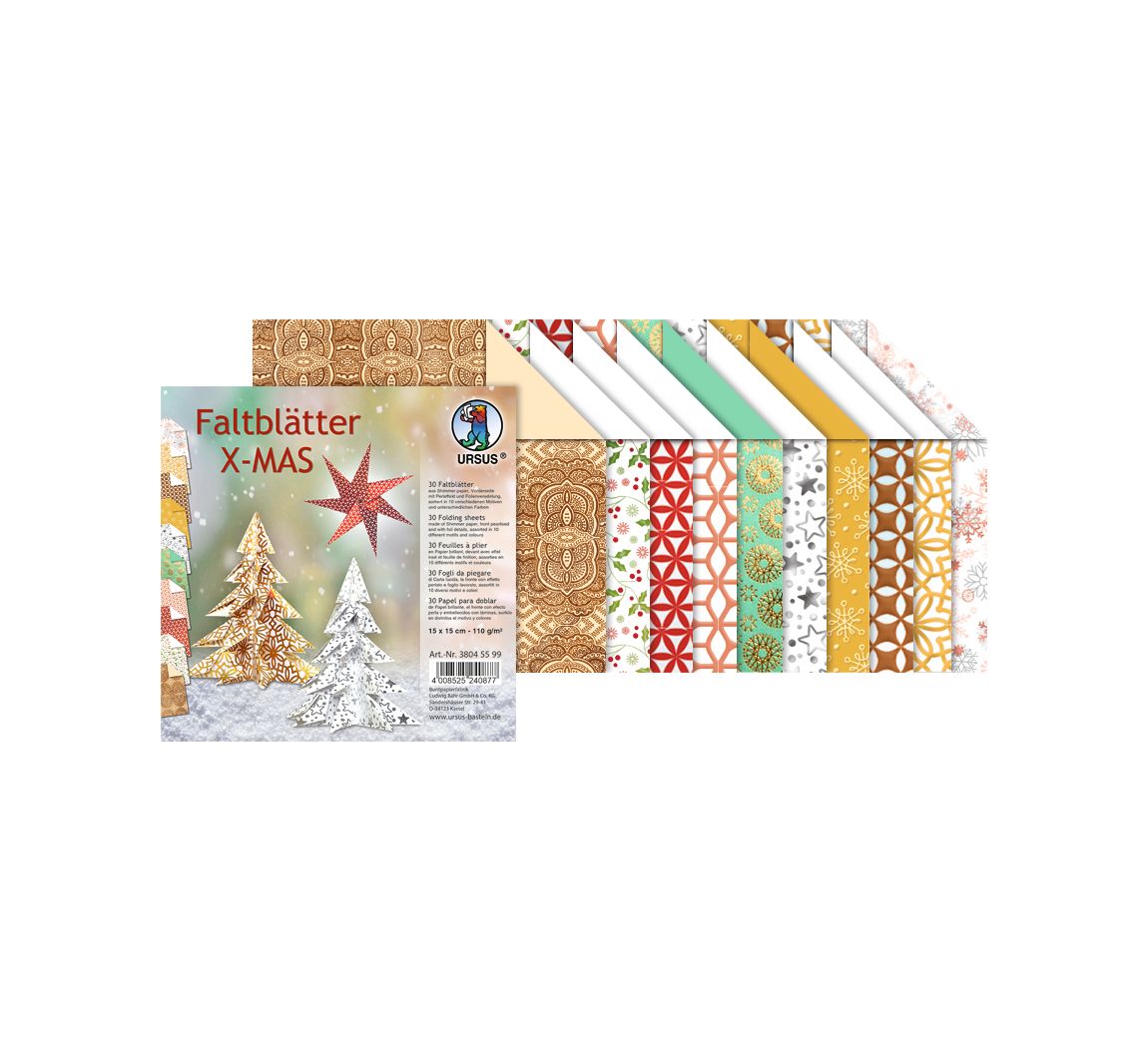 Faltblätter "Hotfoil Xmas"