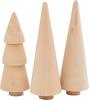 Wooden firs, set of 3