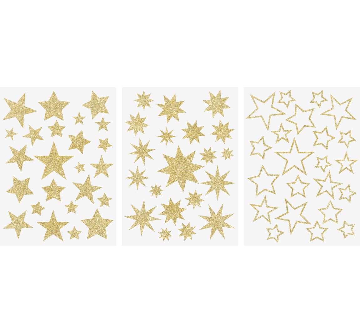 Fenster Sticker "Sterne Gold"