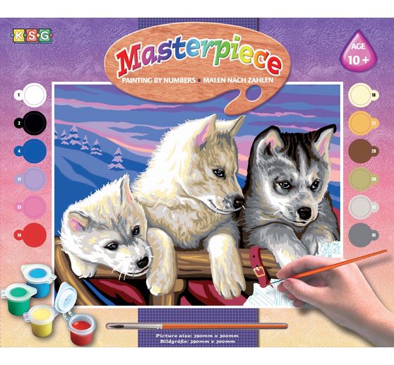 Malen nach Zahlen "Huskies"