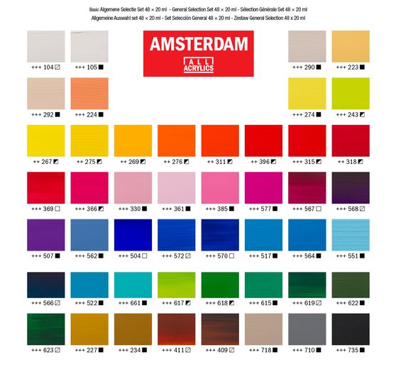 Talens AMSTERDAM Acrylfarben-Set "General Selection 48"