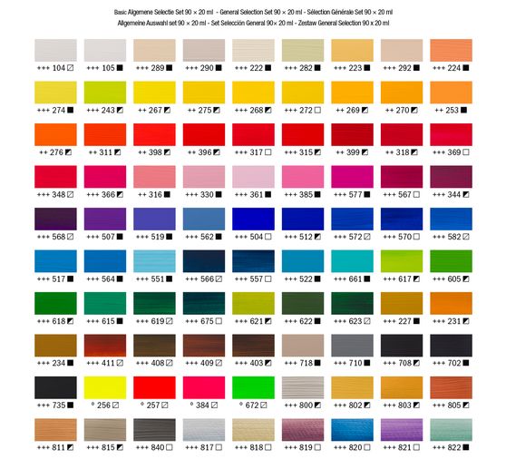 Talens AMSTERDAM Acrylfarben-Set "General Selection 90"