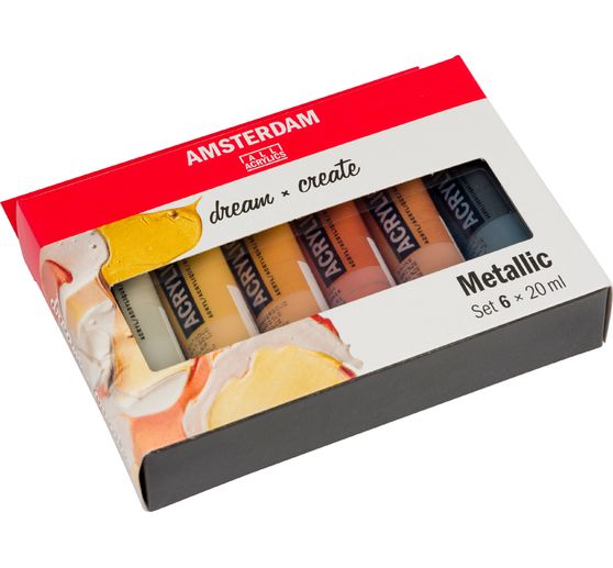 Talens AMSTERDAM Acrylfarben-Set "Metallic"