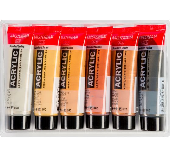 Talens AMSTERDAM Acrylfarben-Set "Metallic"