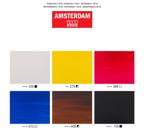 Talens AMSTERDAM Acrylfarben-Set "Primär"