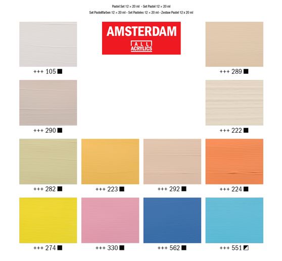 Talens AMSTERDAM Acrylfarben-Set "Pastell"
