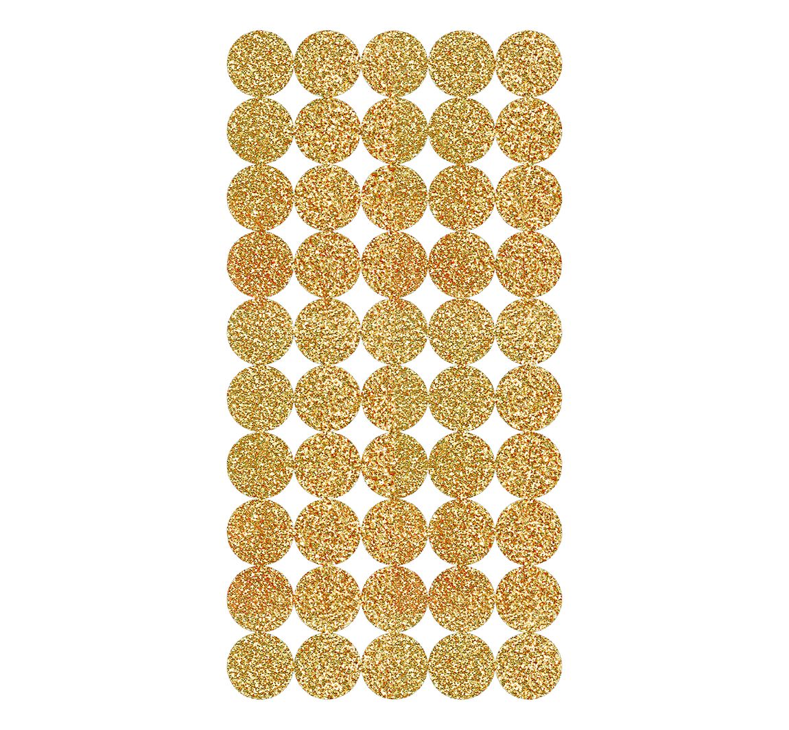 Sticker "Kreise gold", 200 Stück