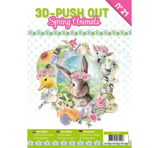 3D-Stanzbogenbuch "Spring Animals"