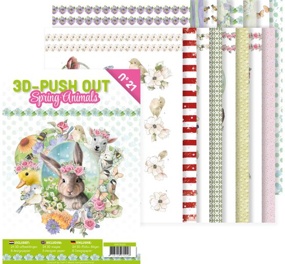 3D punching sheet book "Spring Animals"