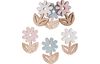 Scatter decoration flower "Blanche", with adhesive dot, 6 pieces, 3,5 cm