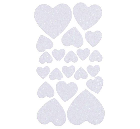 Moosgummi-Sticker "Herzen"