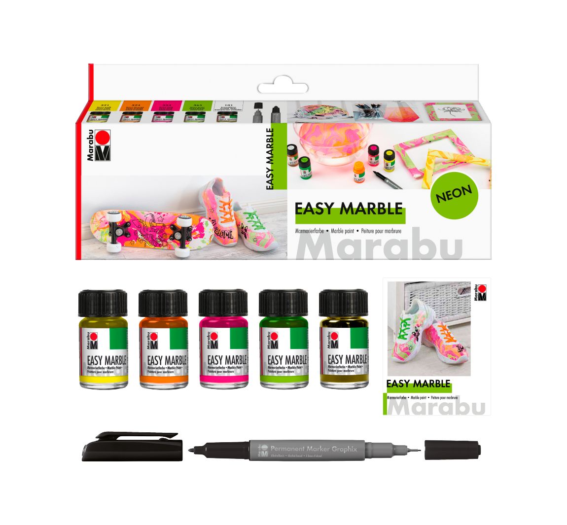 Marabu EASY MARBLE-Set "NEON"
