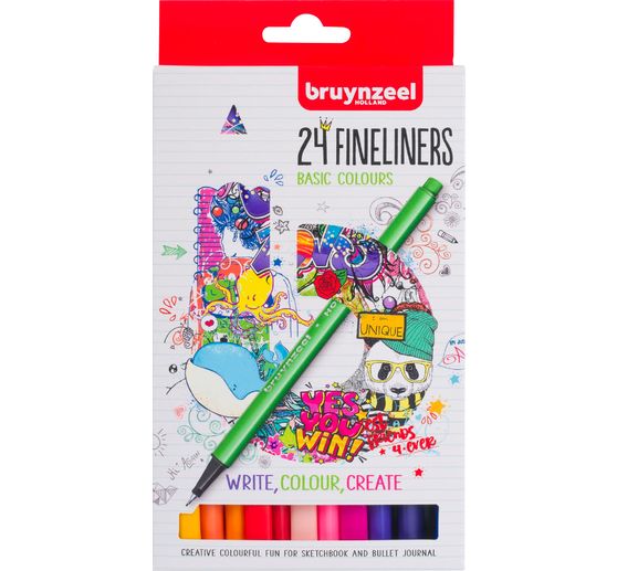 Bruynzeel Fineliner-Set 24 Farben