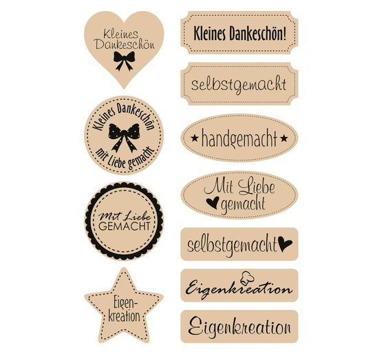 Kraftpapier-Sticker "Selbstgemacht"