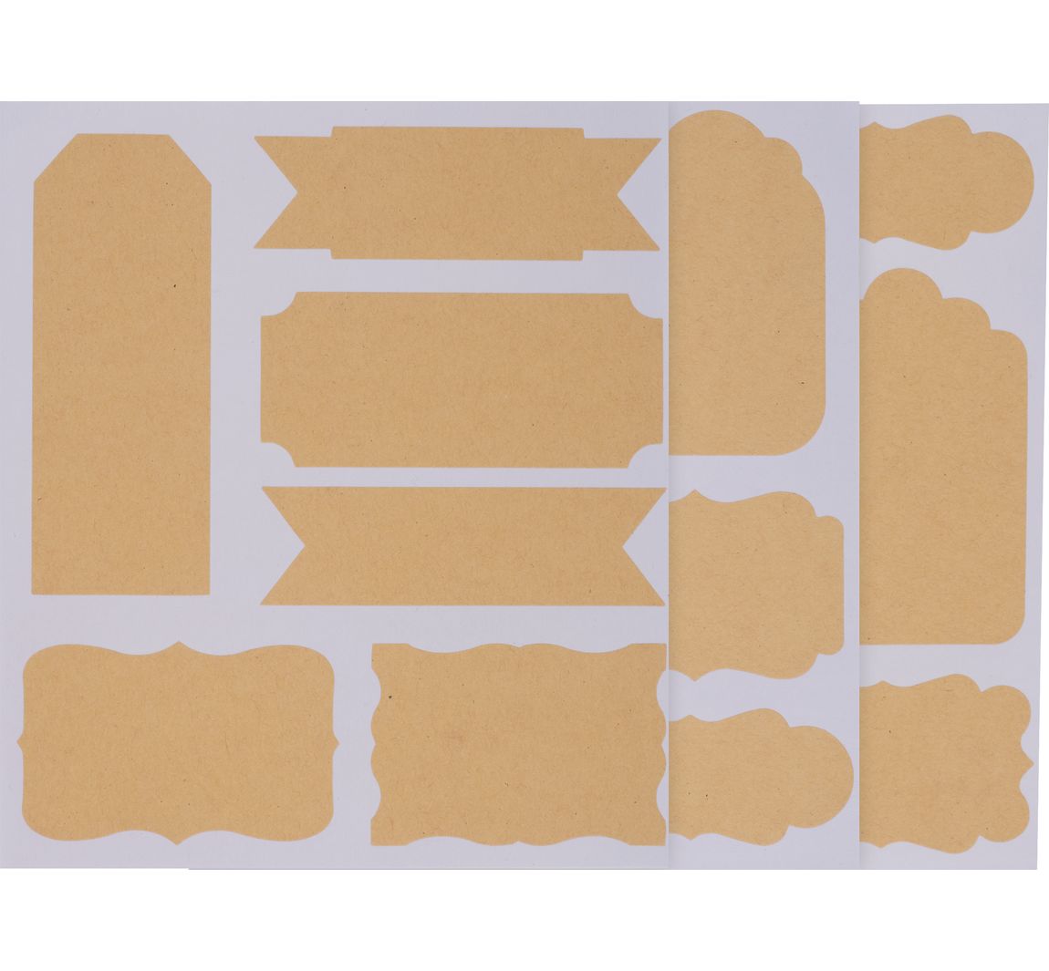 Kraftpapier Sticker "Etiketten"