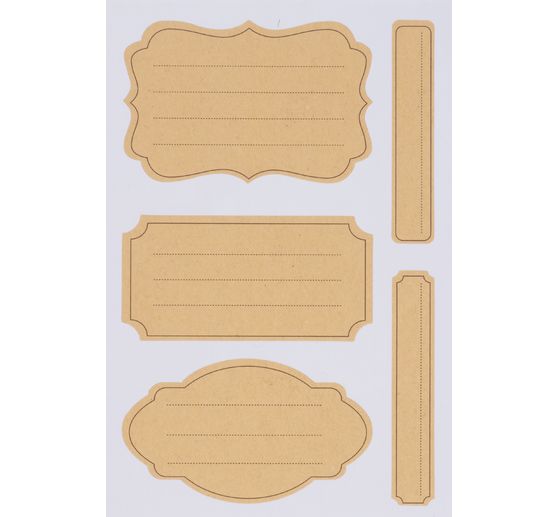 Kraftpapier Sticker "Etiketten liniert"