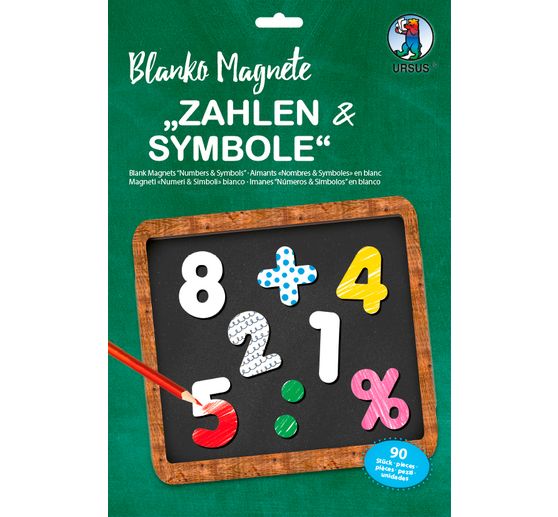 Blanko Magnet-Zahlen