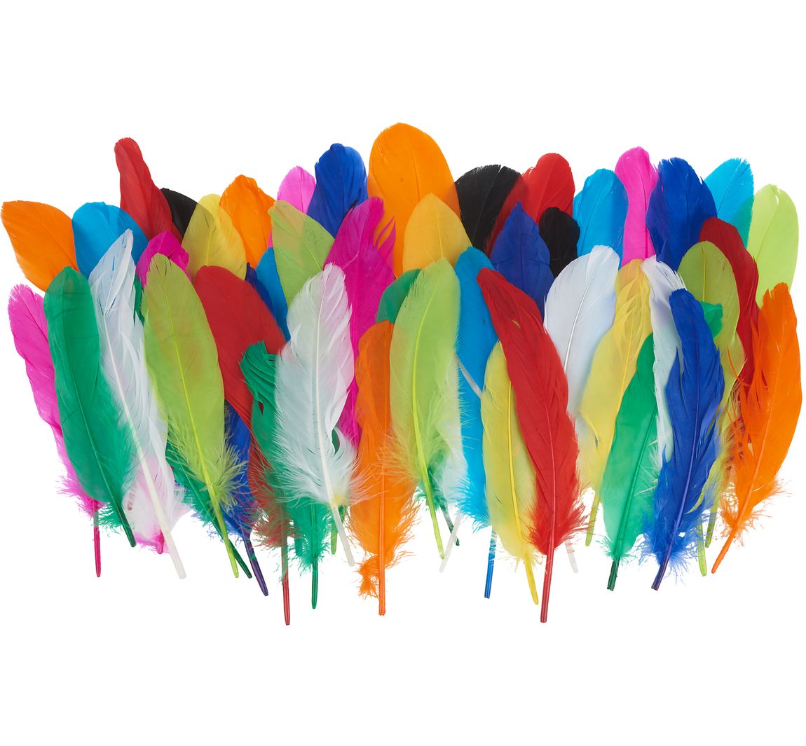 Bastelfedern "Bunt"