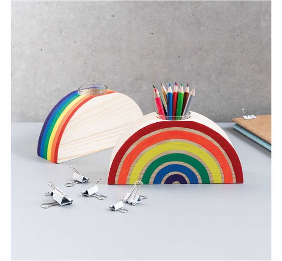Vase "Rainbow", pine wood