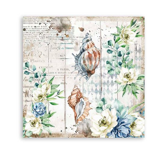 Scrapbook block "Sea Dreams", 10 sheets, 30,5 x 30,5 cm