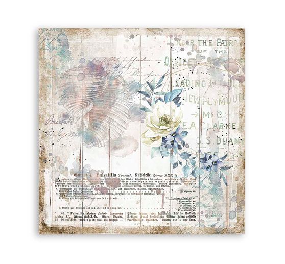Scrapbook block "Sea Dreams", 10 sheets, 30,5 x 30,5 cm
