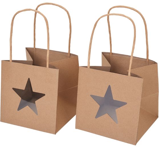 VBS kraft paper bag star, 2 pieces