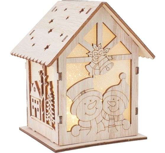 VBS Wooden building kit "Light house - Snowmen", incl. lighting