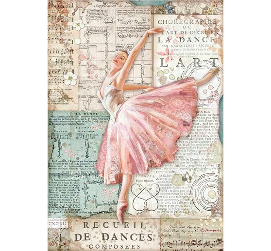 Motif straw silk "Ballet dancer", DIN A4