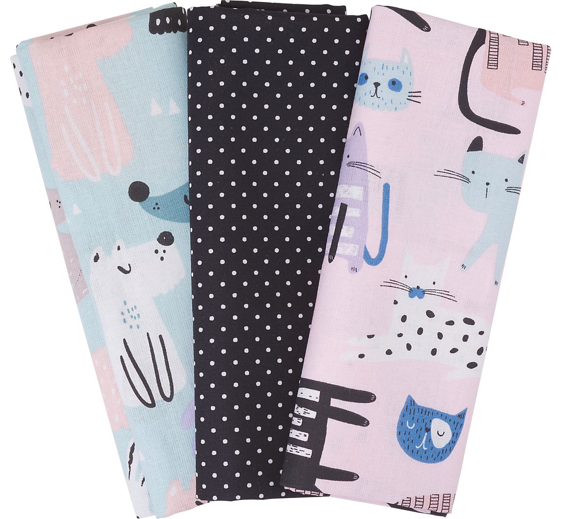 BeaLena Stoffpaket Katzen und Hunde