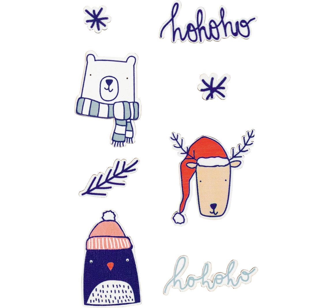 Holz-Sticker Winterzeit