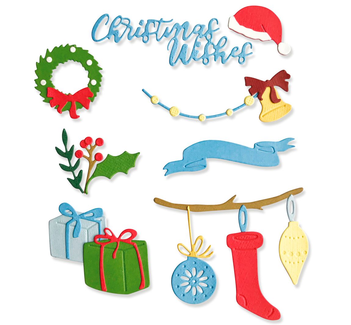 Sizzix Thinlits Stanzschablone Christmas Decorations