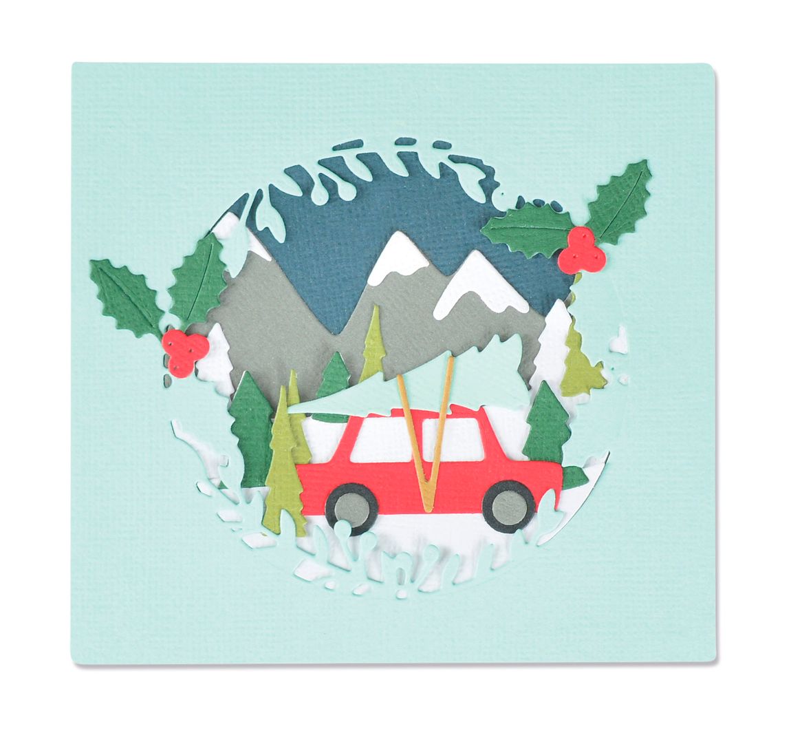 Sizzix Thinlits Stanzschablone Winter Woodland